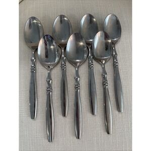 Reed & Barton PERTH Stainless Flatware 7 Oval Soup Spoons Rebacraft Japan